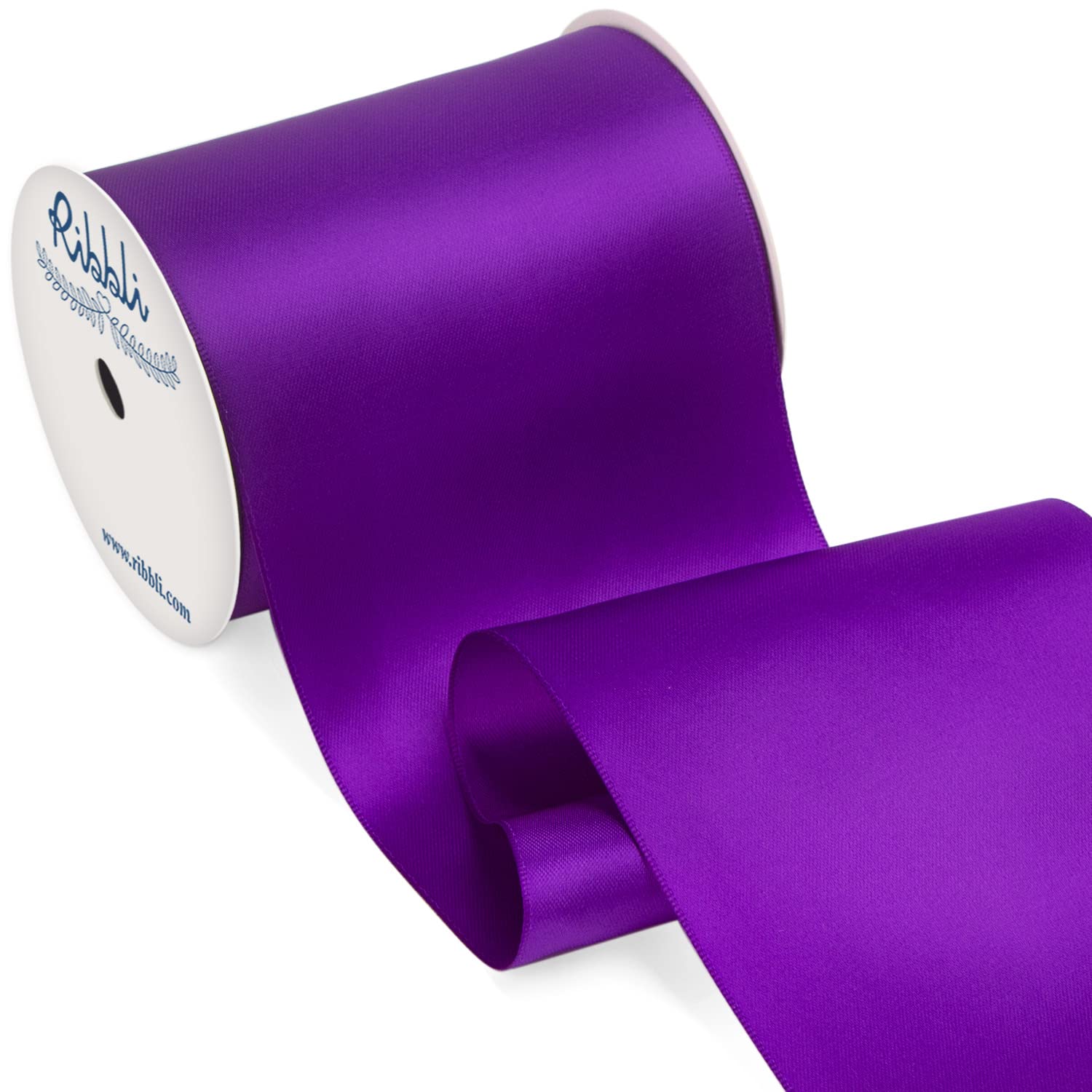 Amazon.com: Ribbli Purple Satin Ribbon 4 Inch Wide Purple